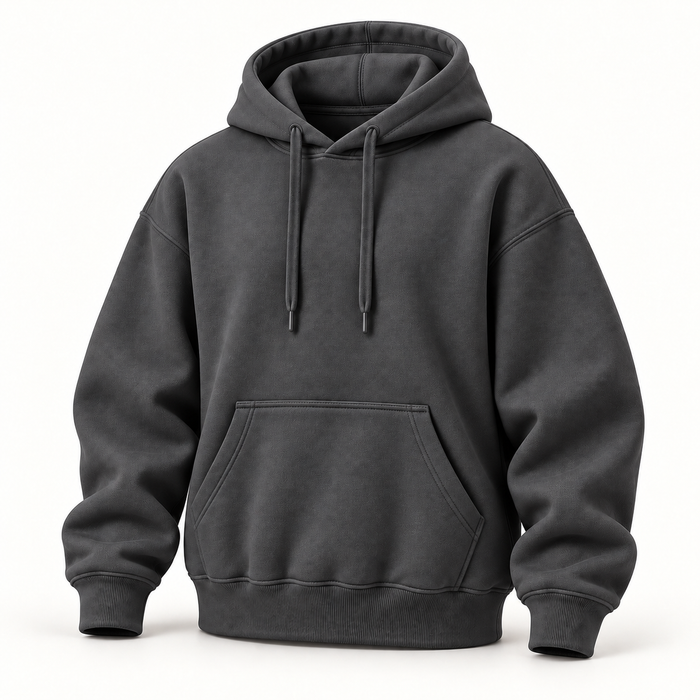 Hoodie gris anthracite — vue avant