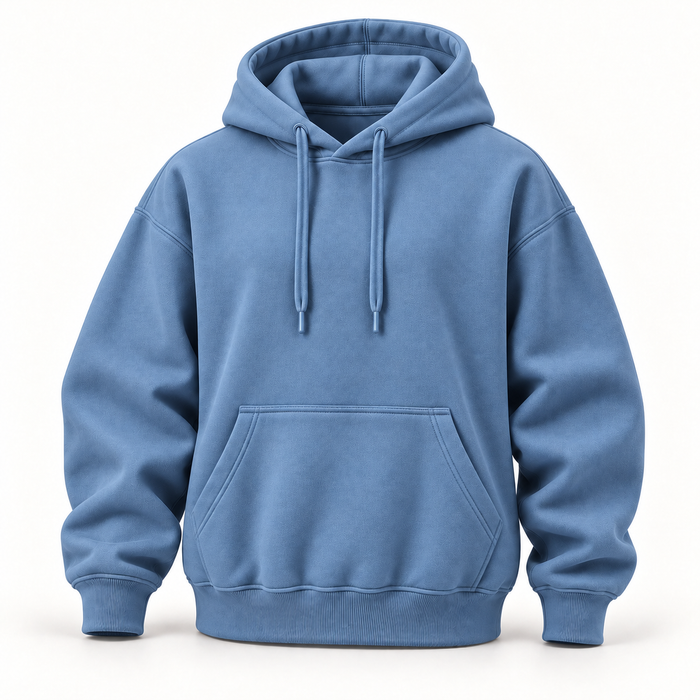 Hoodie bleu denim — vue avant