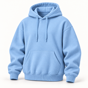 Hoodie bleu ciel — vue trois quarts
