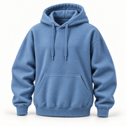 Hoodie bleu denim — vue trois quarts